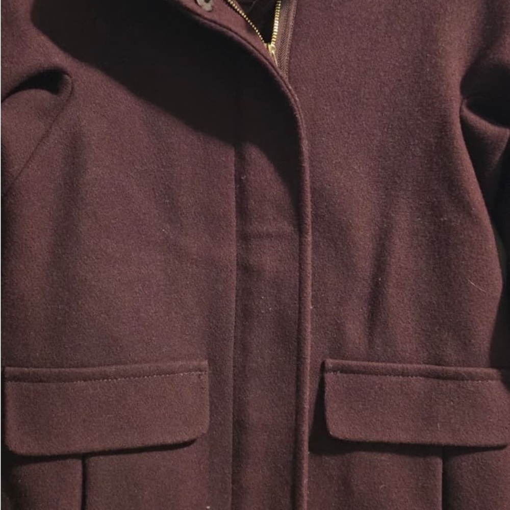 Vince Camuto Dark Red Trench Coat - Picture 6 of 16